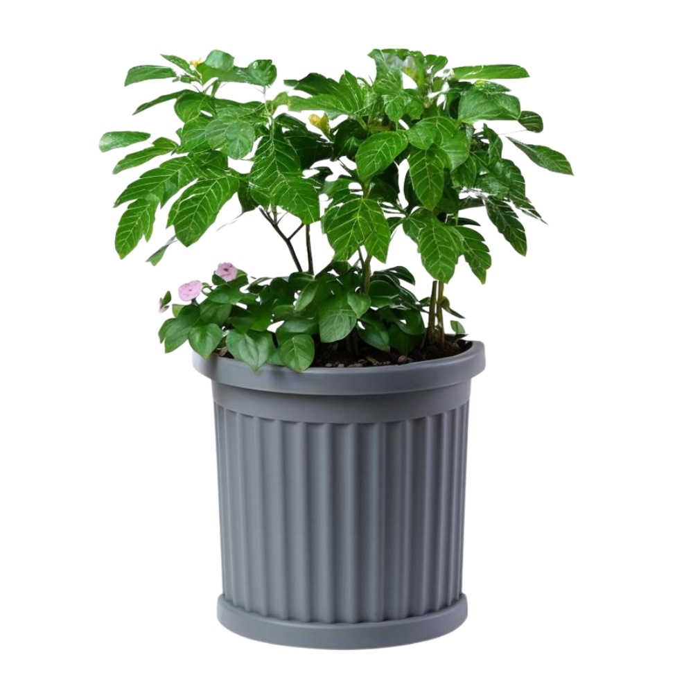 Image of Large Half-round Outdoor Wall-mounted Planter Pot For Plants, Tall 50 Cm, Balcony Flower Pot, Outdoor Planter