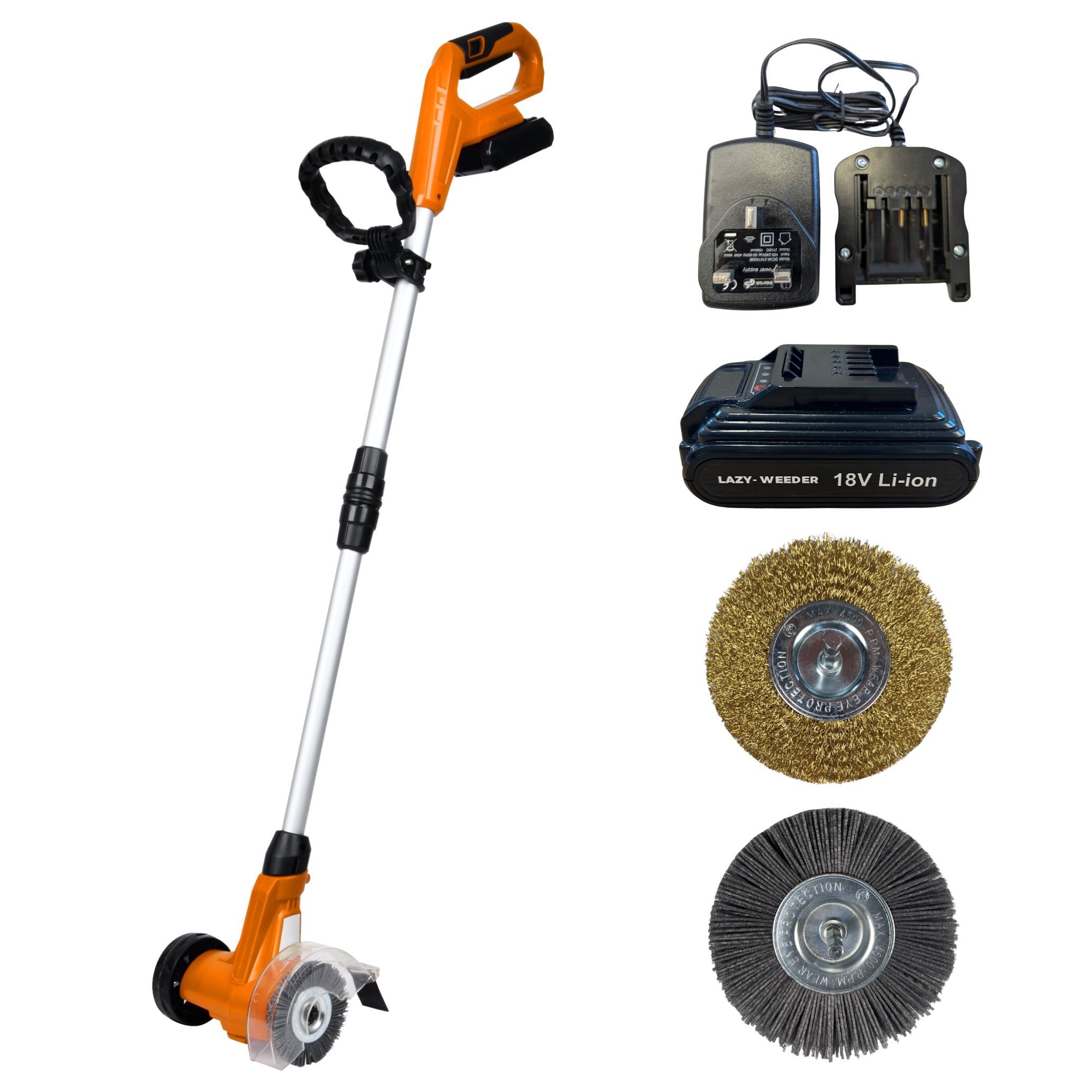 TEMU Lazy-weeder Cordless Weed Remover Brush Tool - Moss Patio Block Paving Cleaner - Lightweight 2kg - Battery And Charger Included