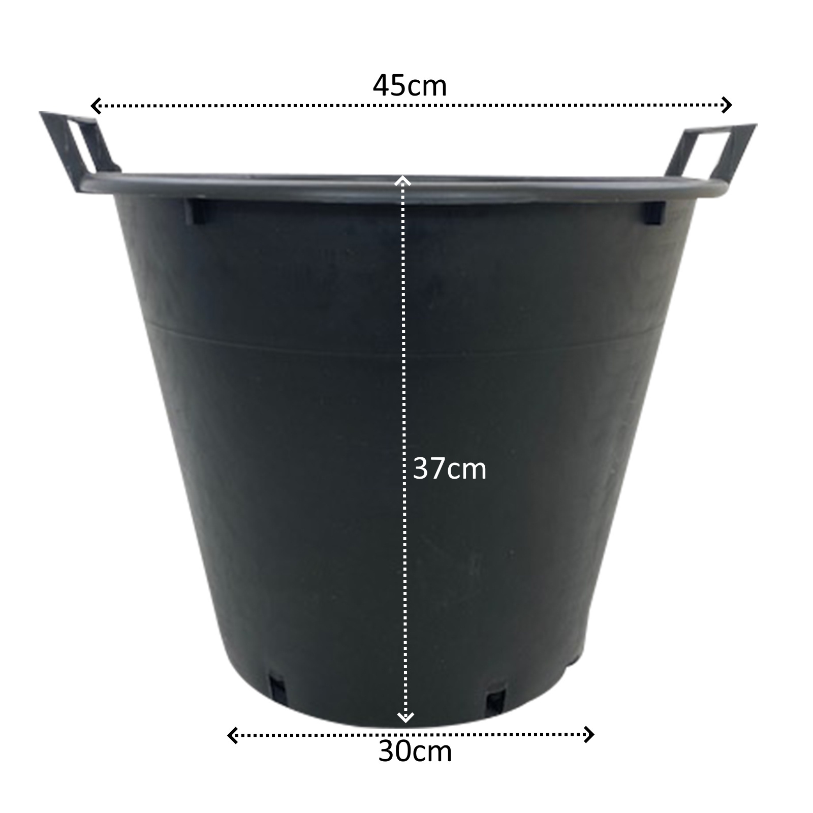 TEMU 1 X Heavy Duty 35l Plant Pot Potato Container Bucket Plastic Large Outdoor Planter With Handles Vegetables & Trees