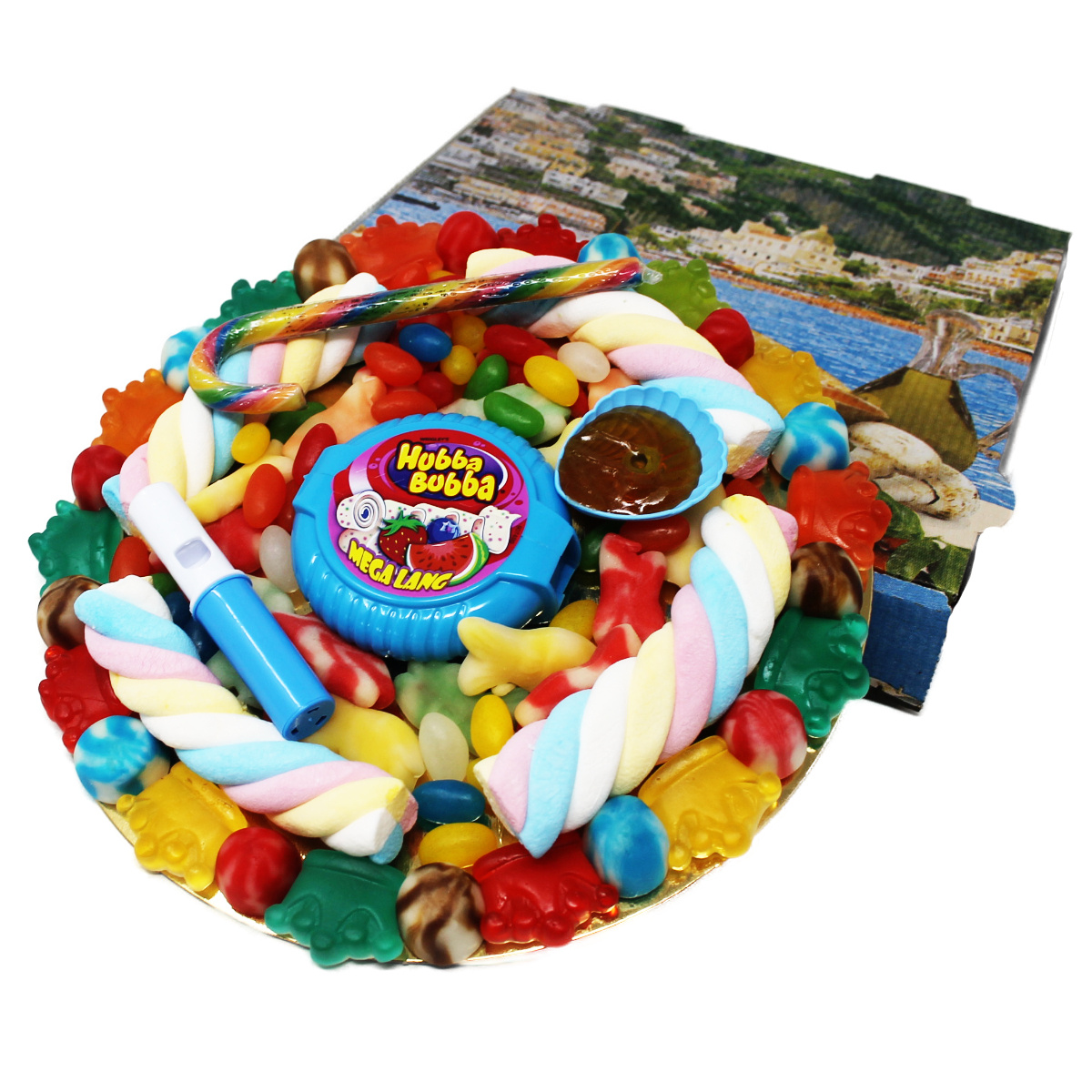 Sweet First Day Of School Gummy Pizza For Boys In A Pizza Box, 500g