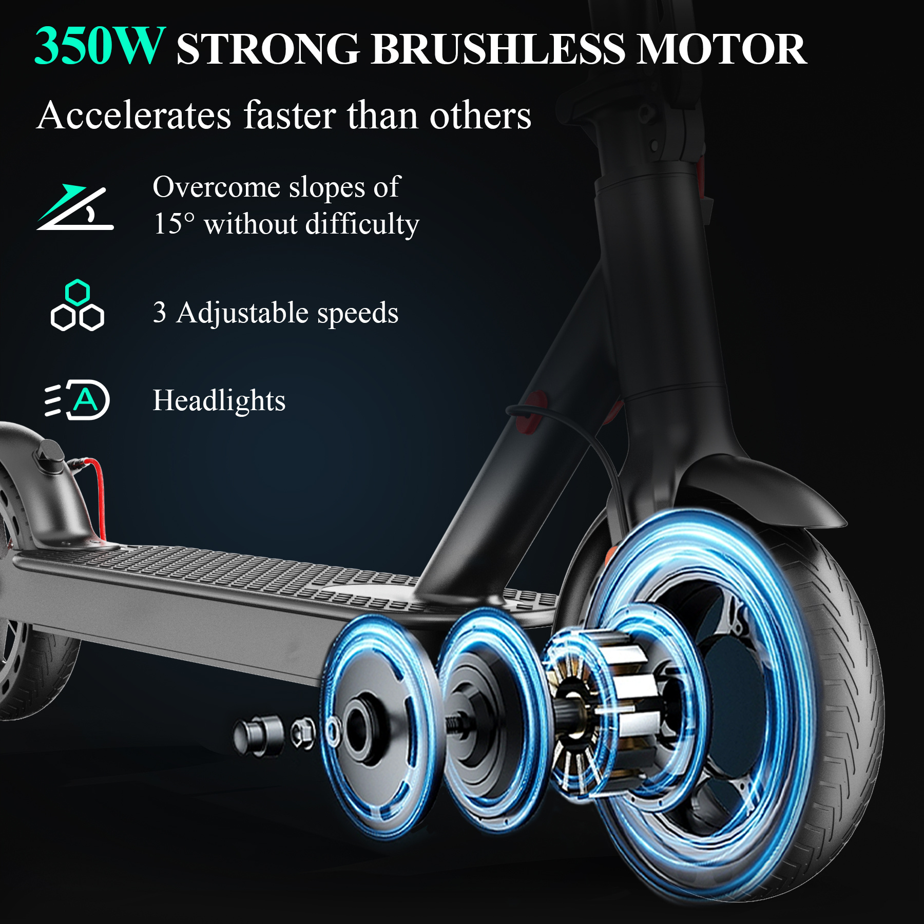Electric Scooter Adult, 30km Range, 8.5