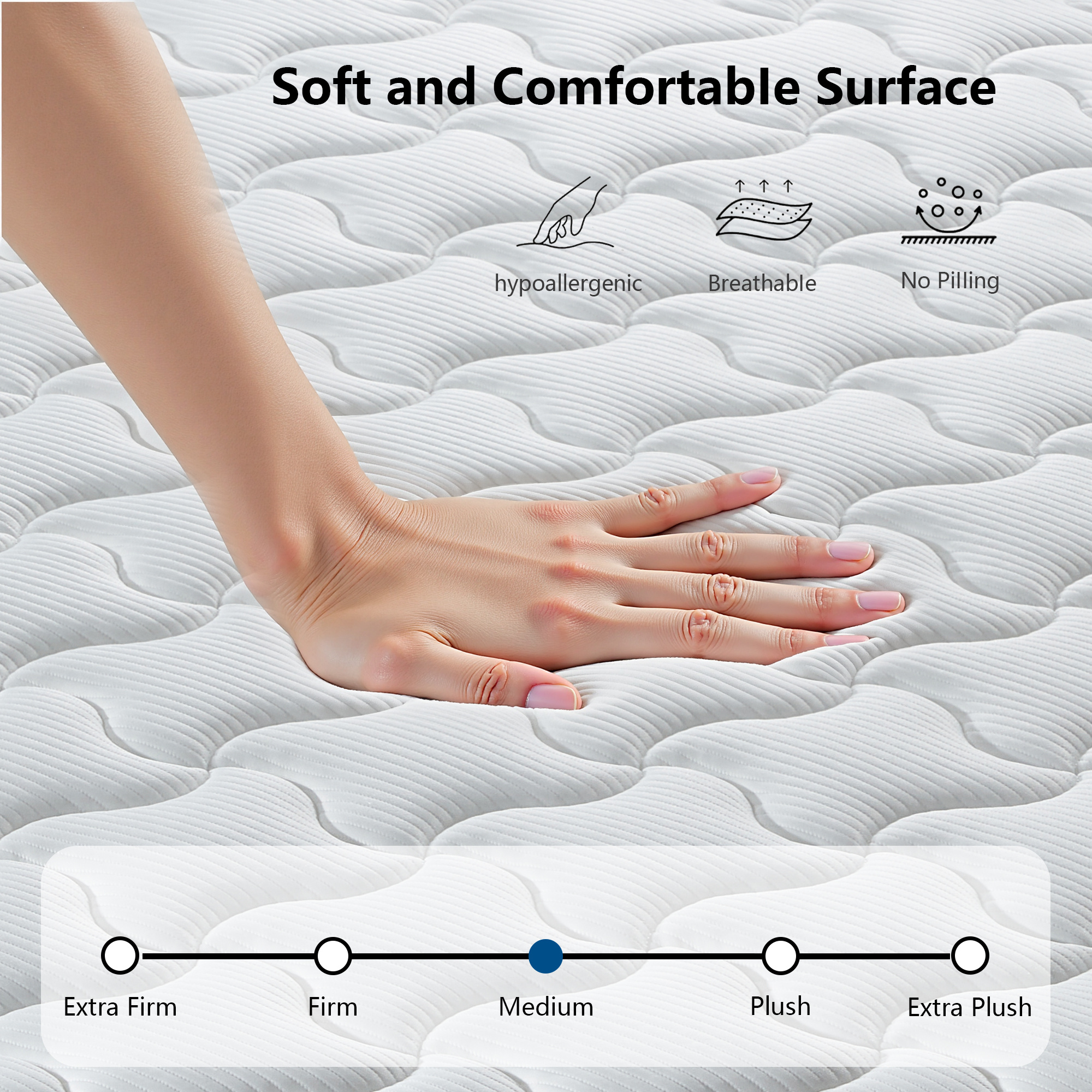 double mattress 135x190x28  pocket springs memory foam   7 zone   support 2cm cool gel layer reinforced guard ships in 31cm tube christmas halloween 200 night trial details 2