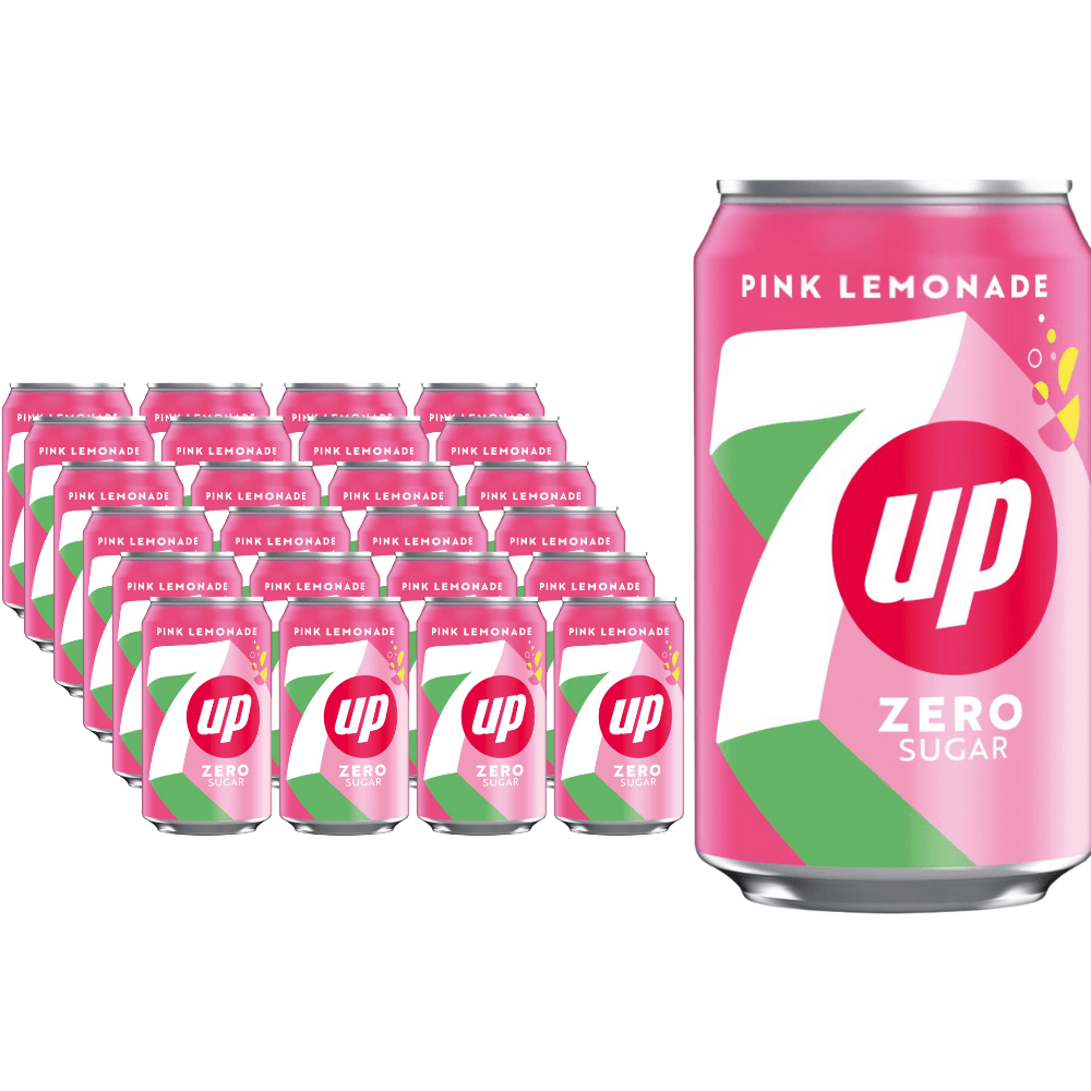 TEMU Pink Lemonade 0 Sugar - Pack Of 24 X 330ml Cans - Refreshing Drink Without Added Sugar