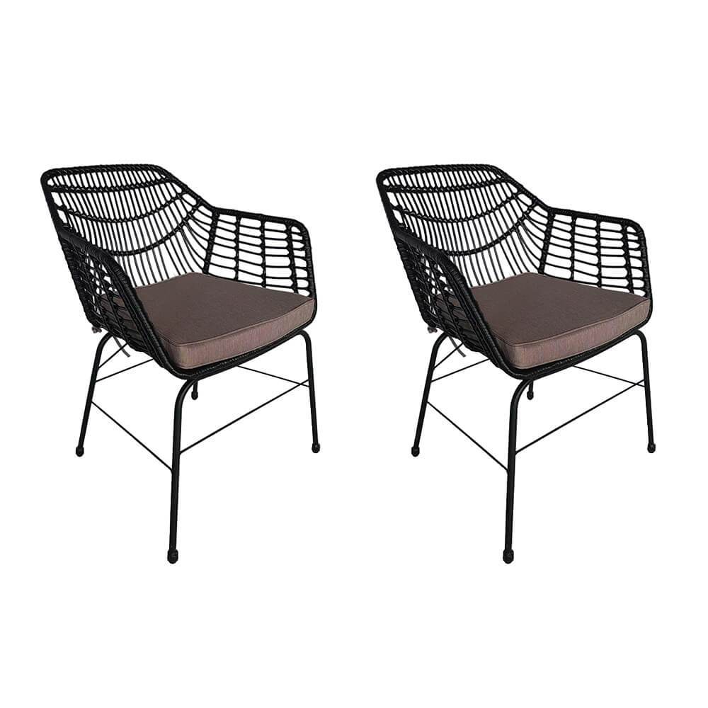 E-shop Gartenstuhl inkl. Sitzkissen - 63 x 60 x 82 cm wetterfest | Gartensessel, Terrassenstühle, Gartenstühle, Gartenmöbel