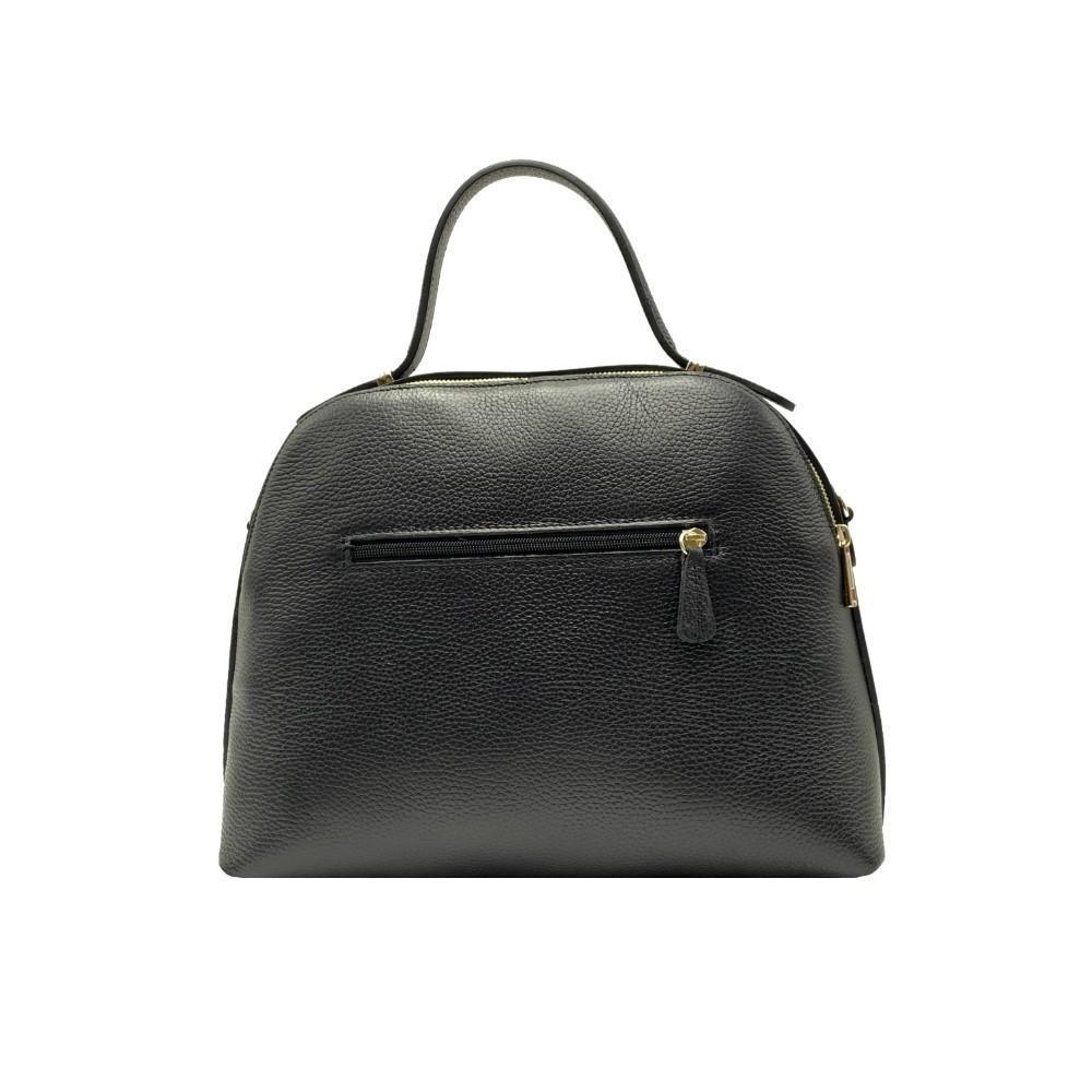 Handbag in Real Leather And Spotted Horsehide Made in Italy with Adjustable Shoulder Strap