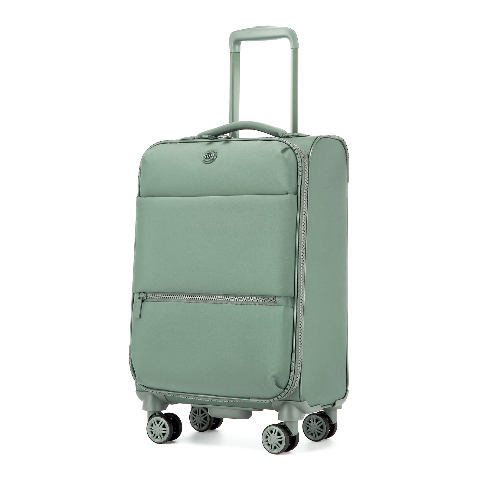 Image of 20 Inch 59.5cm Miss Lulu Women Lightweight Softshell Suitcase Luggage Nylon Fabric With Spinner Wheels And Spacious Compartments Back To School Holiday Gift