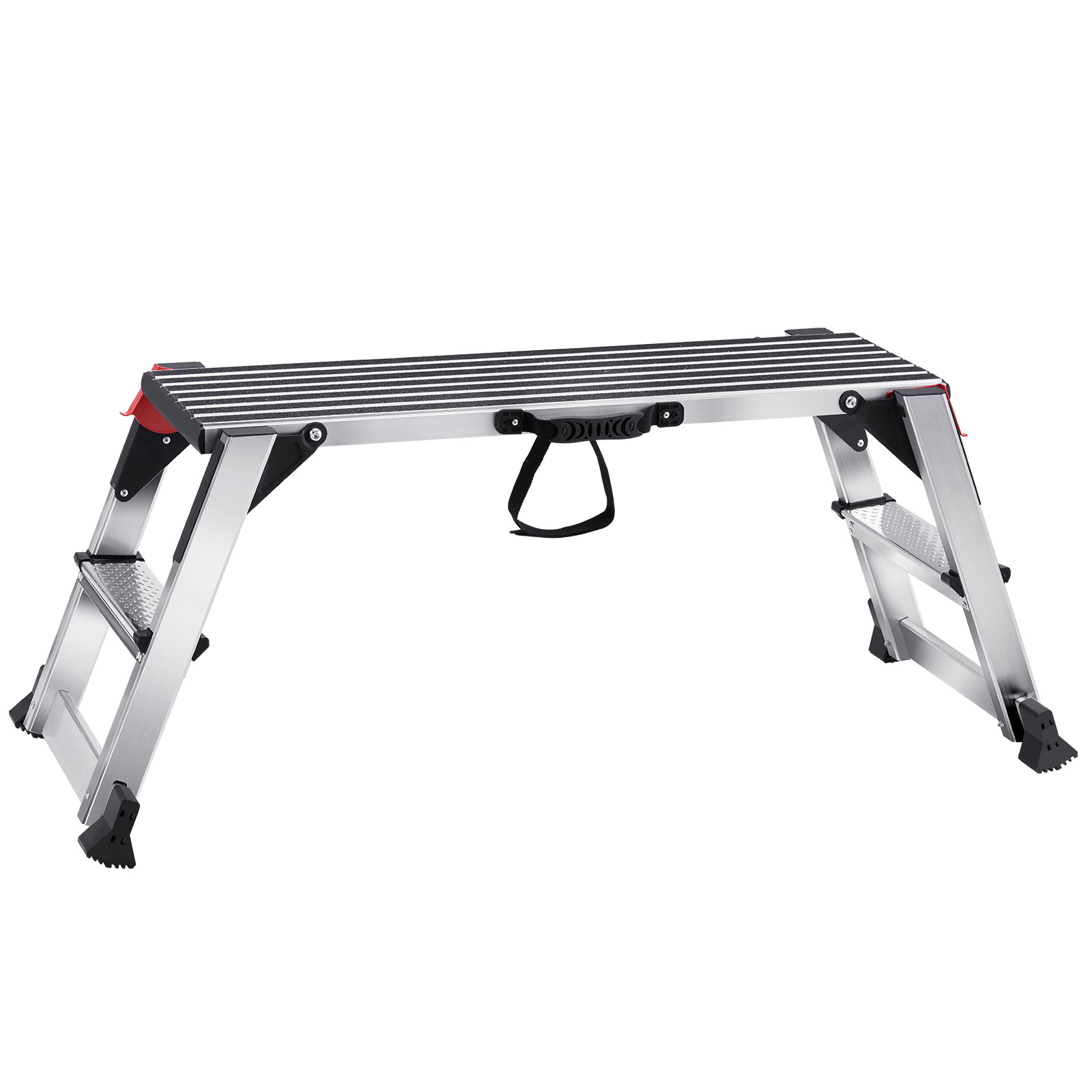 Image of Vevor Folding Work Platform, 660 Lbs Load Capacity, Aluminum Drywall Stool Ladder, Heavy Duty Work Bench W/ Non-slip Feet, Ideal For Washing Vehicles, Cleaning, Painting, Decorating