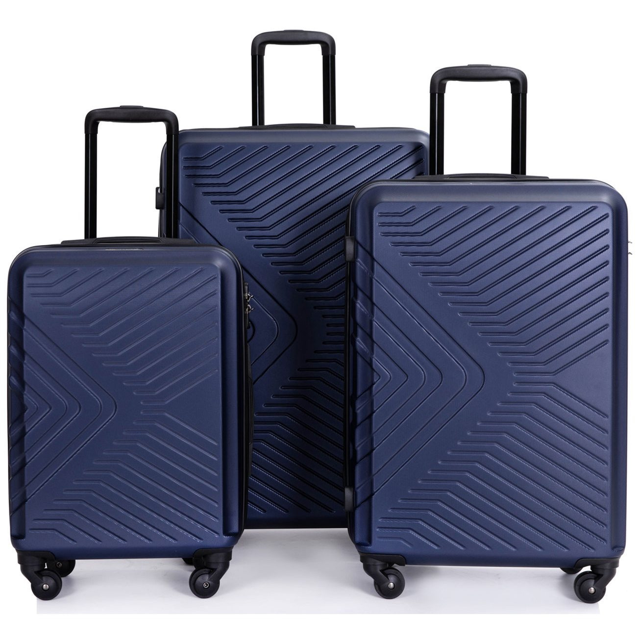 Travelhouse Bali Suitcase & Trolleys - 3pcs Hard Shell Suitcase Set With Wheels - , Scratch-resistant Abs Material - Tsa Number Lock - Stackable - Light & Space- Travel Suitcase