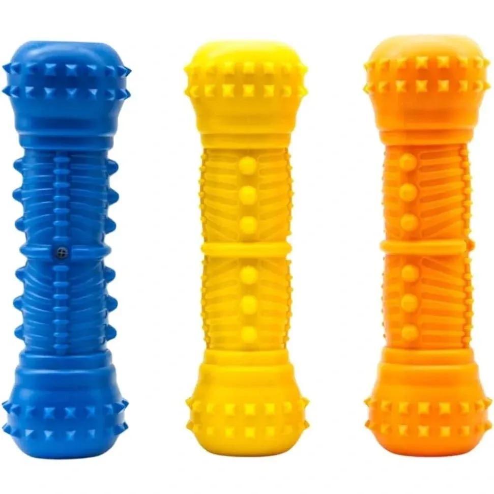 TEMU Spike Dog Chew Toy – 22cm Squeaky Bone Toy For Dogs & Puppies | Textured Durable Chew – 1pc