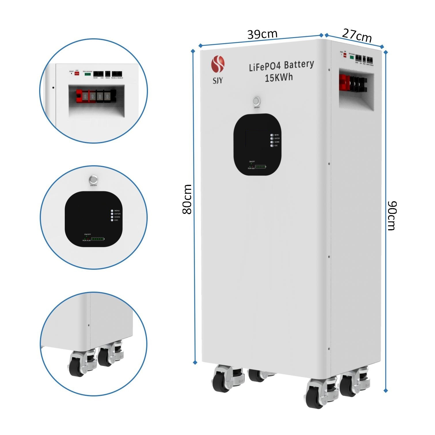 15kwh 51.2v 300ah lithium iron phosphate (lifepo4) battery – enclosed cabinet design, extended cycle life for   towers, data   & residential off-  systems Product details 4
