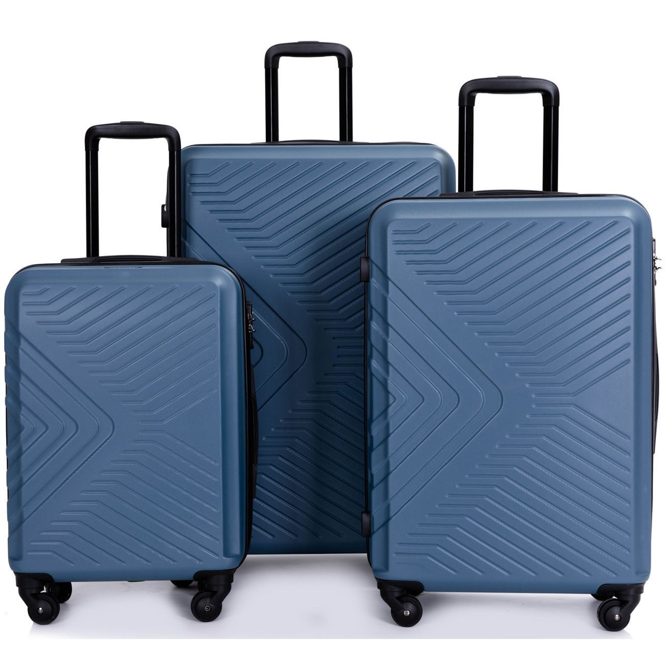 Travelhouse Bali Suitcase & Trolleys - 3pcs Hard Shell Suitcase Set With Wheels - , Scratch-resistant Abs Material - Tsa Number Lock - Stackable - Light & Space- Travel Suitcase