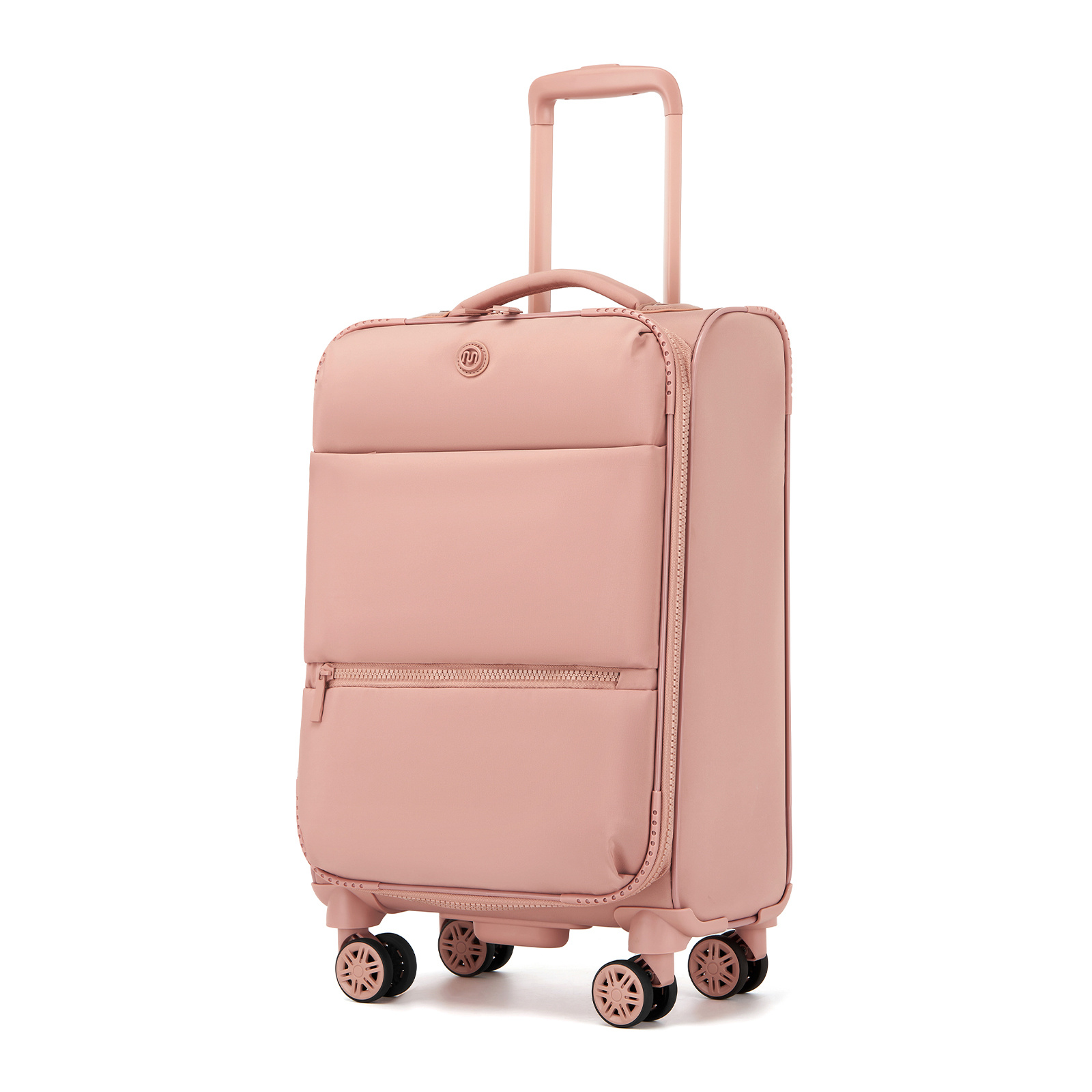 20 Inch 59.5cm Miss Lulu Women Lightweight Softshell Suitcase Luggage Nylon Fabric With Spinner Wheels And Spacious Compartments Back To School Holiday Gift