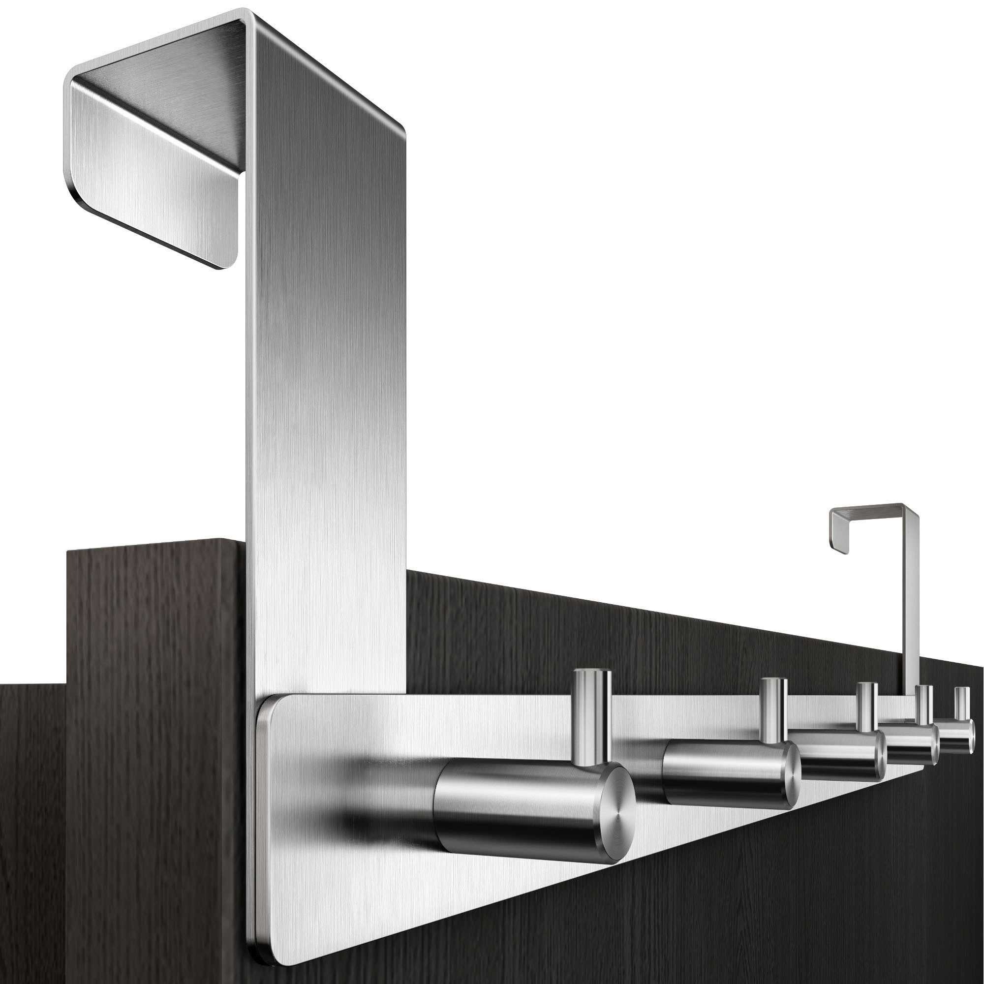 Lindenstein Stainless Steel Door Wardrobe - Classic Door Hook Strip With Sturdy Coat Hooks | Functional Hanging Solution For Doors