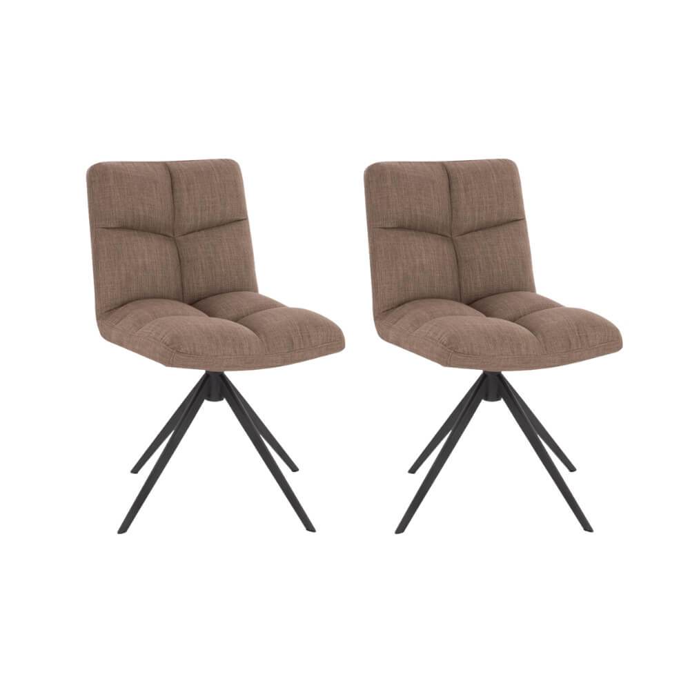 Image of Dining Chair Noda - 2pcs Set - 360-degree Swivel, Soft Upholstery, Loadable Up To 120 Kg Chair Dining Chairs Dining Room Chairs