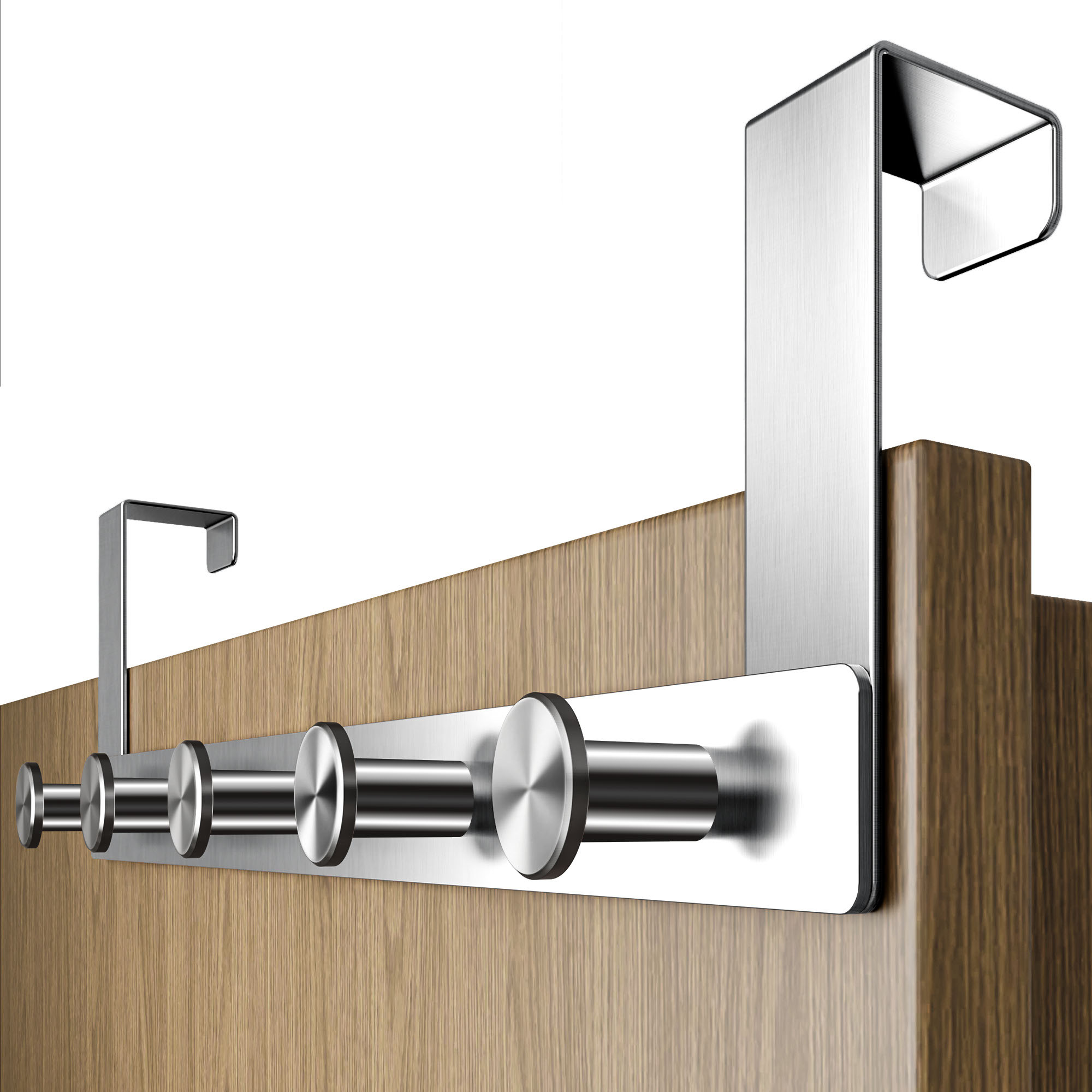 Lindenstein Over-the-door Coat Rack - High-quality Stainless With Round | Sturdy Clothes Hooks For Doors