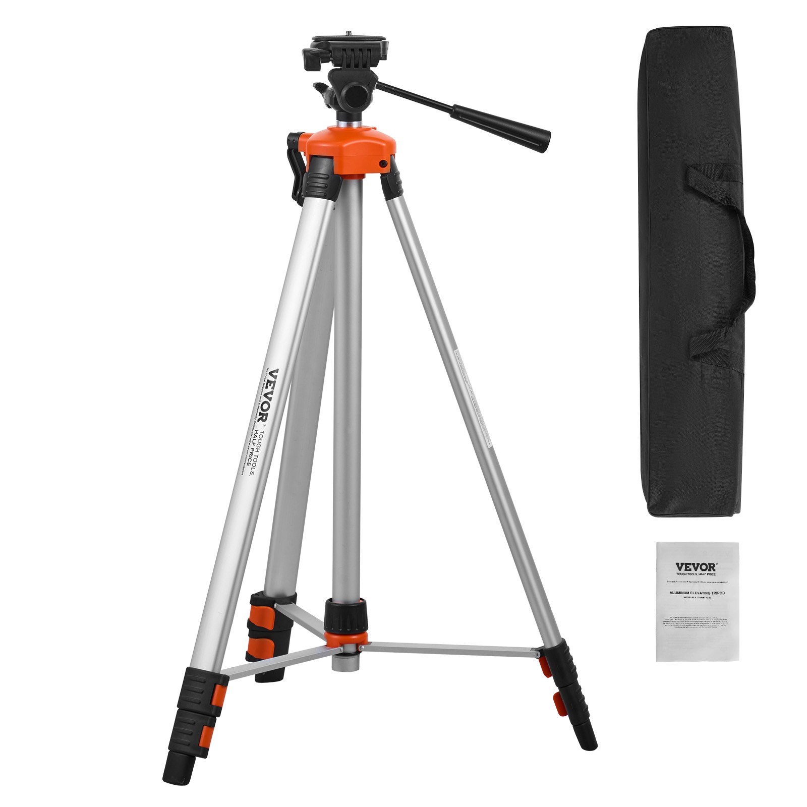 Vevor Laser Level Tripod ¼ X 20 Thread 27.36-68.11 Inch Height Adjustment