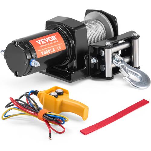 photo de l'article treuil électrique utv 907,2 kg câble en acier commande filaire