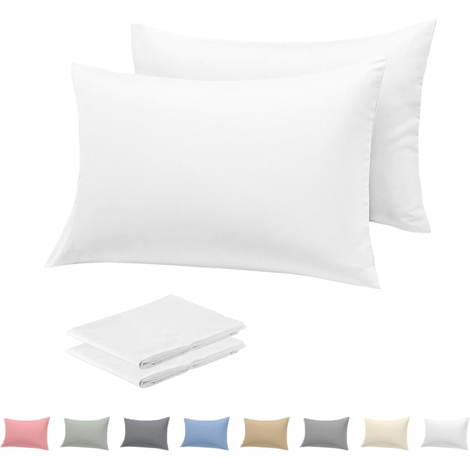 TEMU 2pcs Pillowcases Microfibre – Ultra Pillow Covers With Envelope Closure 2 Pack Pillowcase Pair – Fade Resistant & Breathable Pillow Cases –