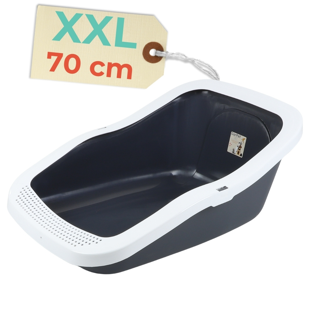 E-shop XXL Katzenklo Katzentoilette groß Großes Katzenklo 70 cm Katzen Klo offen XXL Katzenklo hoher Rand Katzenklo ohne Deckel Katzenklo XXL große