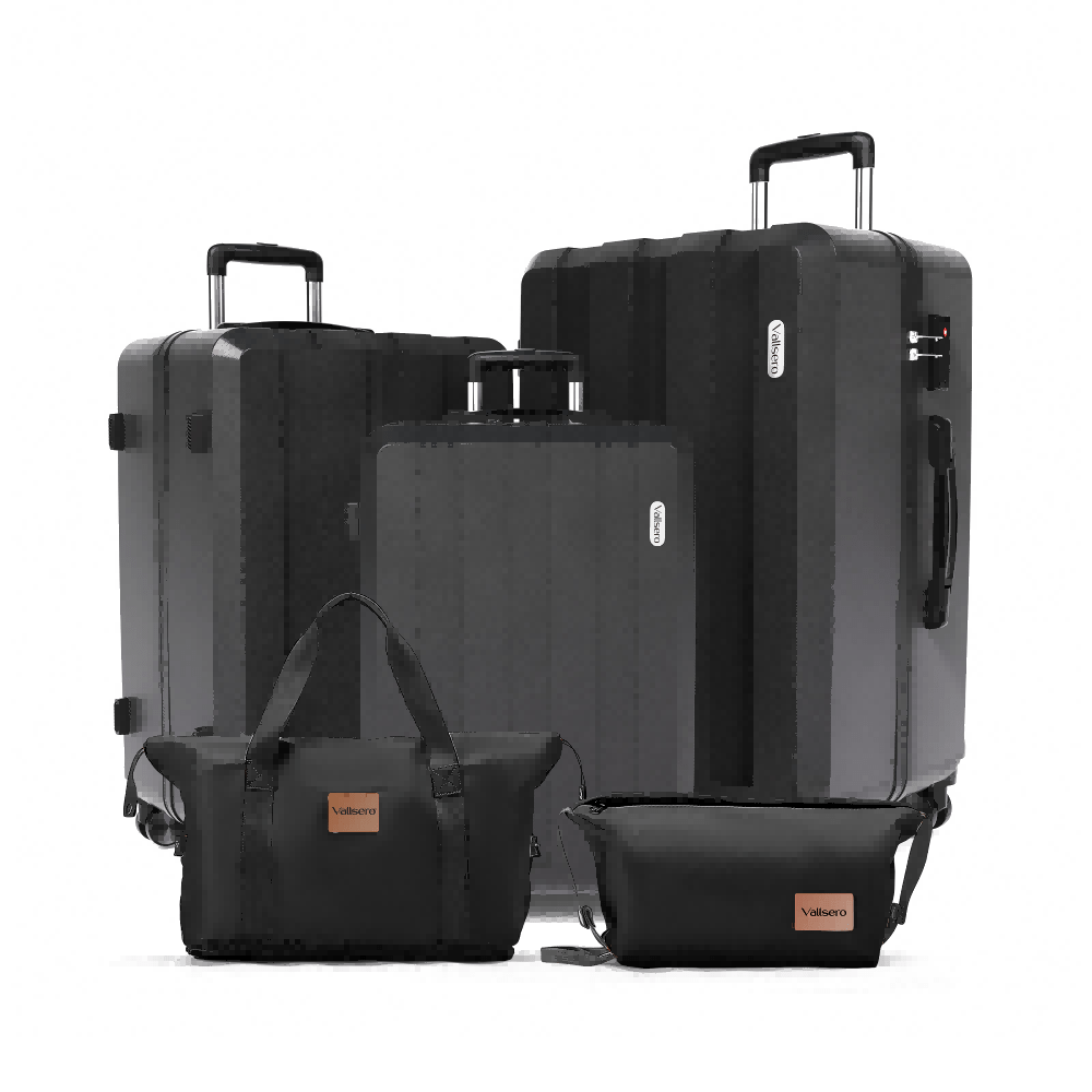Image of Citysports -piece Luggage Set, 4-wheel Suitcase, 1 Travel Bag, And 1 Toiletry Bag, Abs