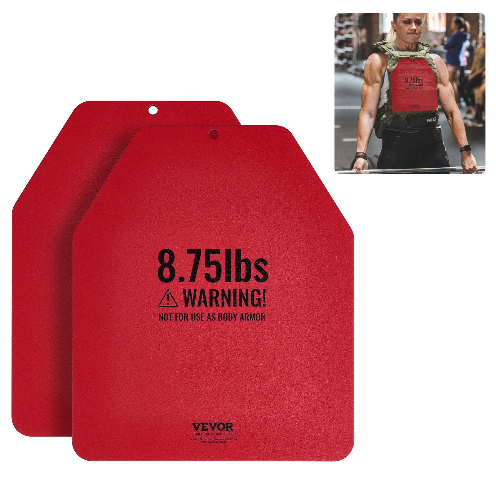 Image of Vevor Weight Vest Plates For Strength Training Running Workout 2x8.75 Lb Plates