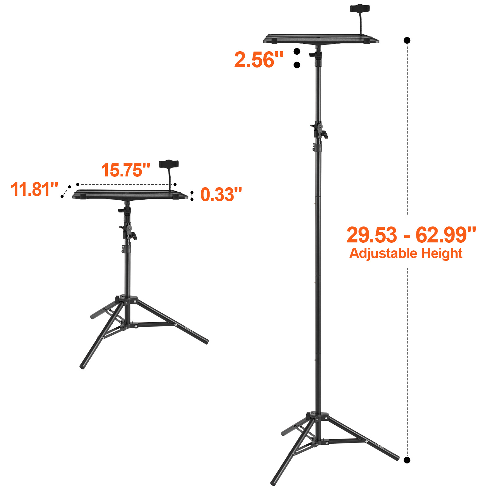   projector stand laptop stand tripod altezza regolabile da 26,97 a 63 pollici Dettagli dell'articolo 3