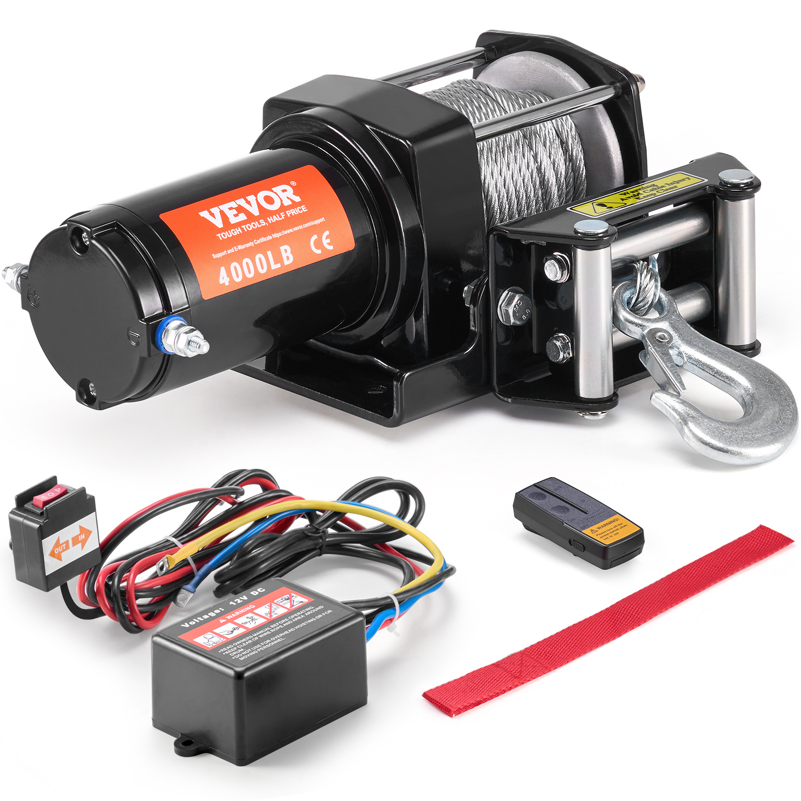 E-shop VEVOR Elektro-Winsch für ATV UTV 1814,4 kg Stahlseil mit Fernbedienung
