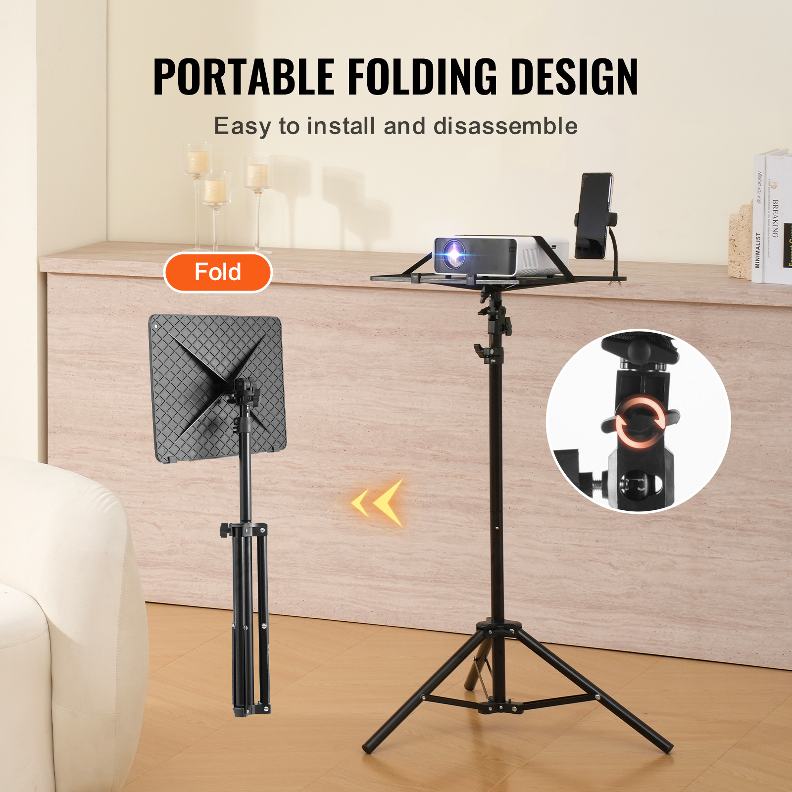   projector stand laptop stand tripod altezza regolabile da 26,97 a 63 pollici Dettagli dell'articolo 5