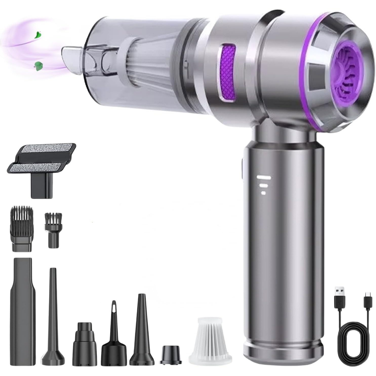 TEMU Portable Cordless Car Vacuum Cleaner, 18000pa High Vacuum Cleaner, Handheld Car Vacuum Cleaner, 4-in-1 Portable Vacuum Cleaner With Multiple