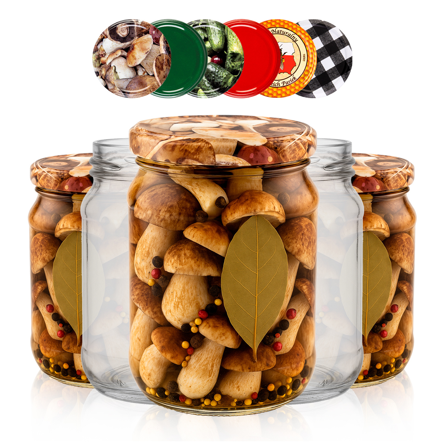 TEMU 8x 520 Ml Jars For Honey, , , , Fruit Spreads, Dried Mushrooms + Lids Fi 82 Mm