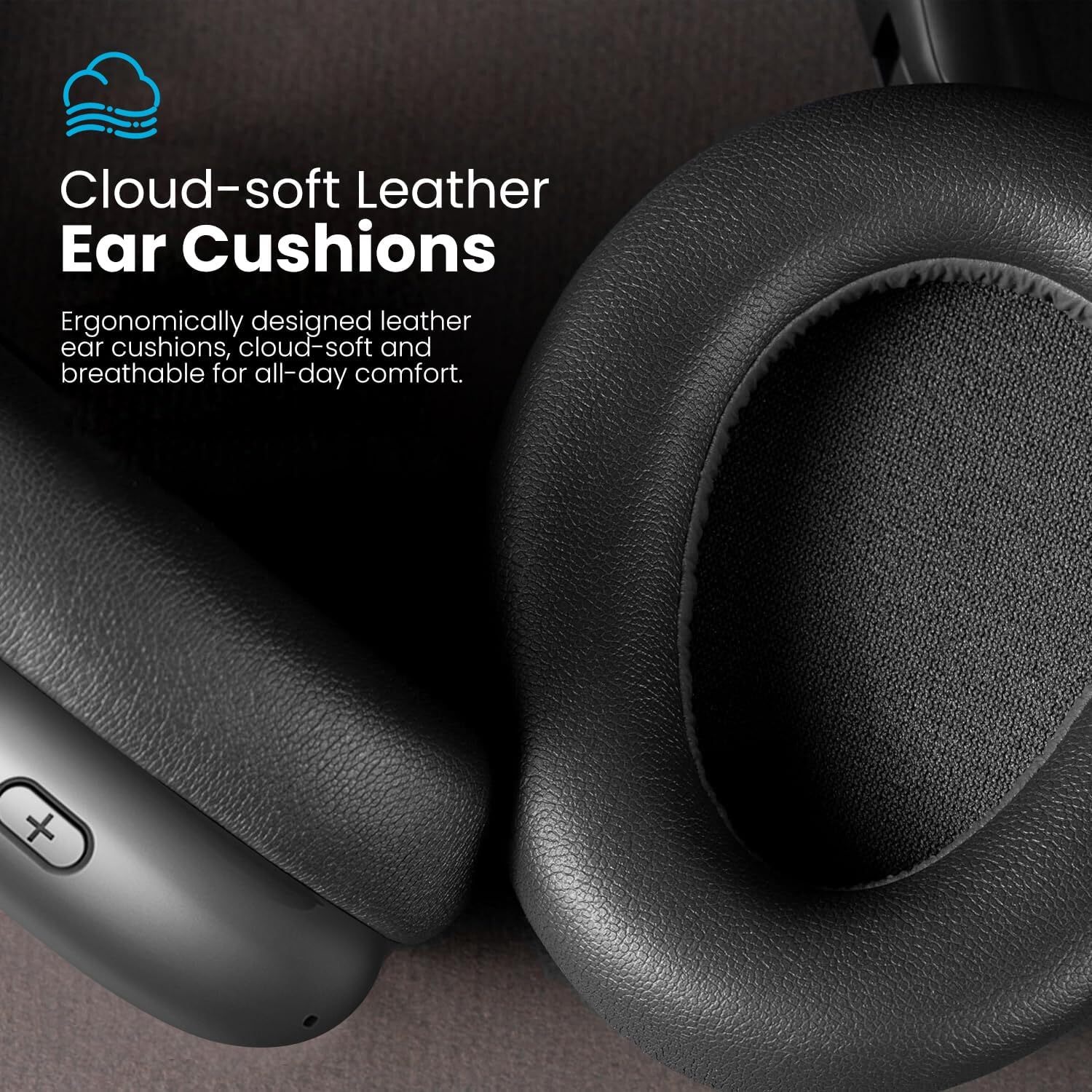 Casque sans fil Bluetooth 6.1 à réduction active du bruit, Casque Bluetooth Over-Ear, Casque Bluetooth à réduction du bruit avec microphones, Audio Hi-Res, Autonomie de 48H, Pliable, Oreillettes souples respirantes pour iPhone/Android/PC
