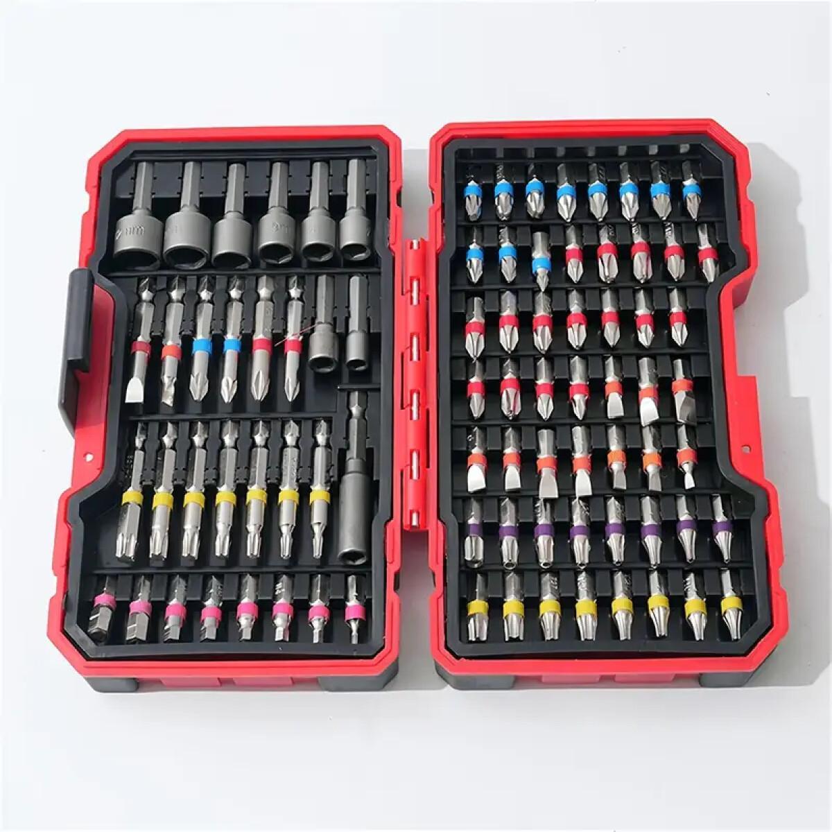 E-shop 83-teiliges Schlagbohrer-Set – enthält Magnet-Steckschlüssel, S2-Schraubendreher-Bit-Set mit Kreuzschlitz-, Flach-, Vierkant-, Stern- und