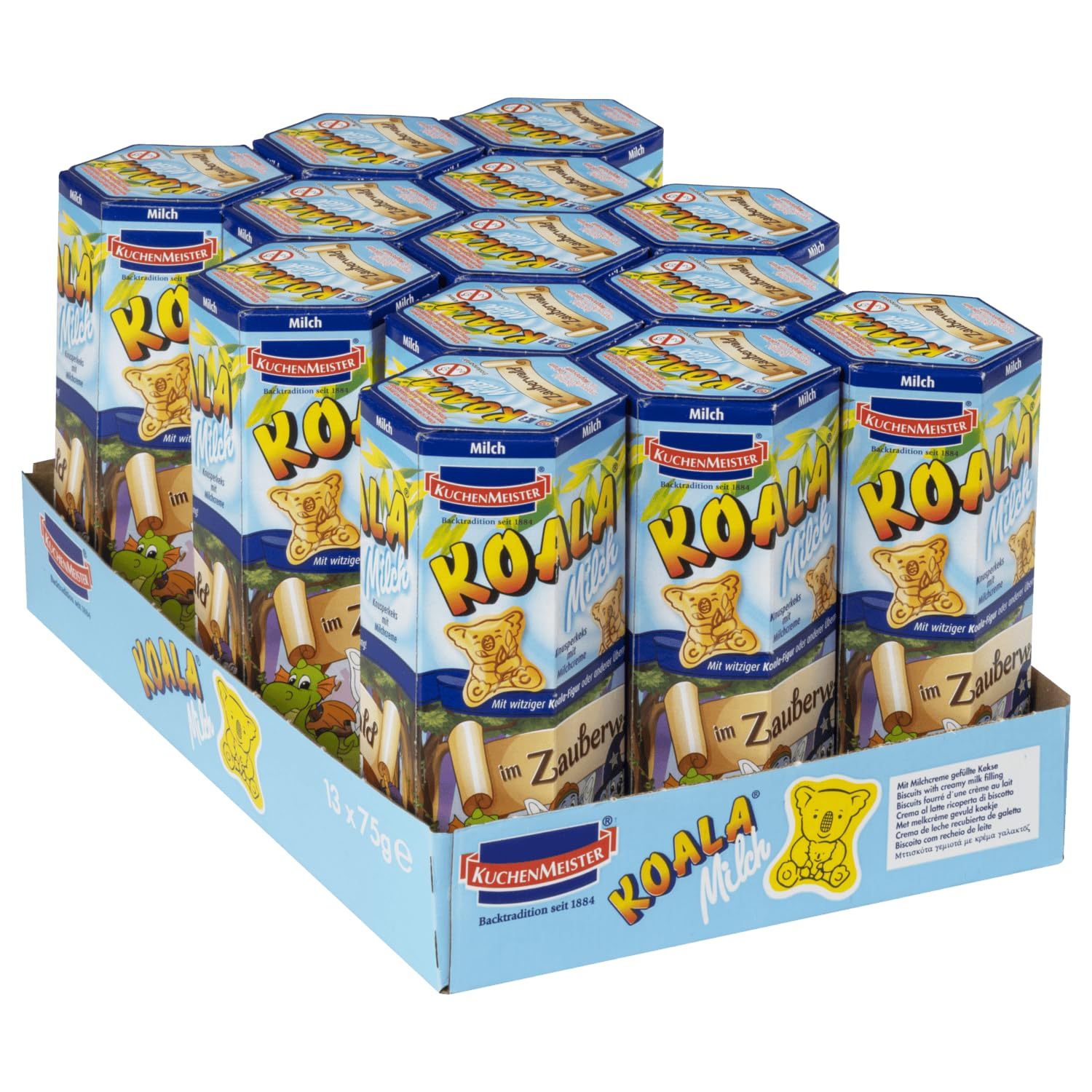 Image of Kuchenmeister Koala | Milk Cream Filling 75 G | 13-pack | Crispy | Filled With Delicate Milk Cream | Ultimate Snack Fun | (13 X 75 G)