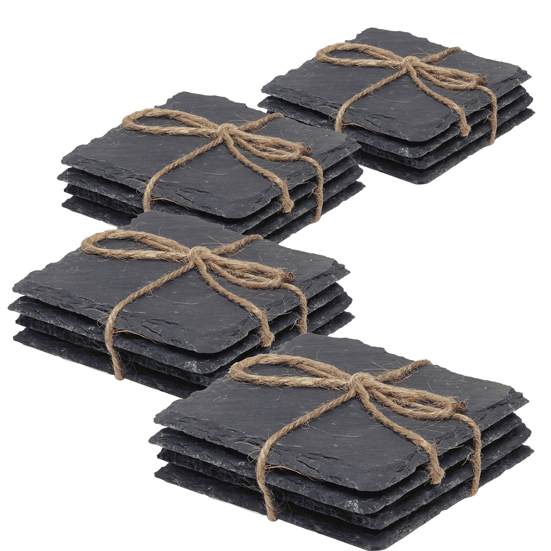 Image of 16pcs Slate Coaster Set Table Decoration Raclette