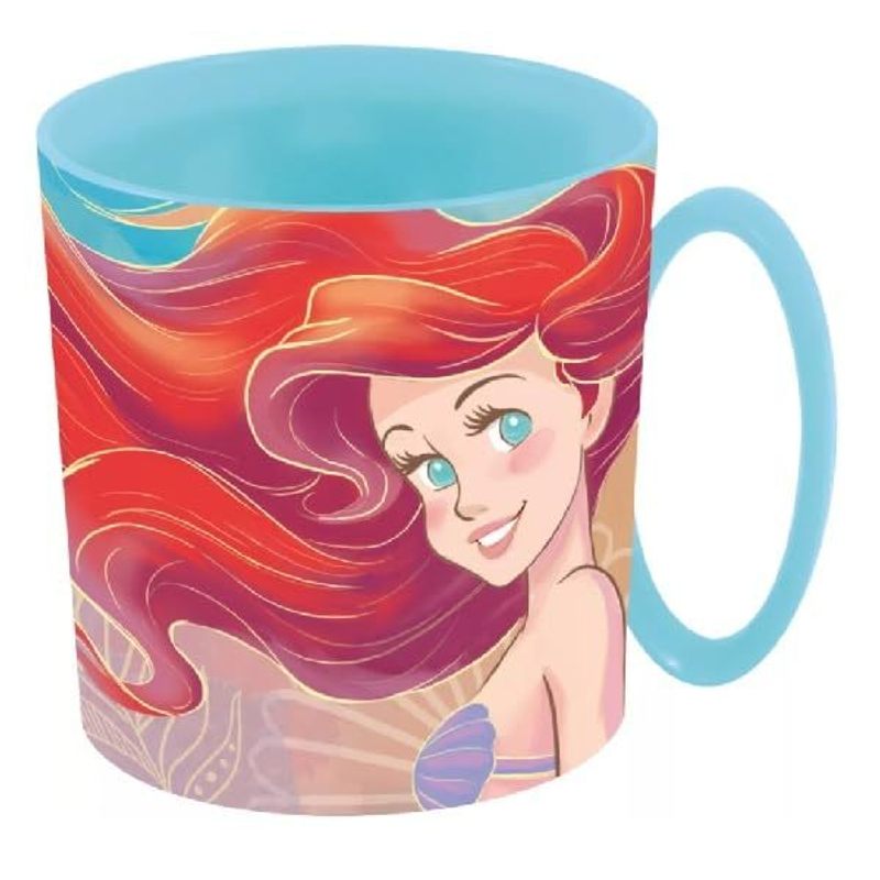 Microwave-safe 350ml Plastic Mug With Handle For Kids, The Little Mermaid Breakfast Cup