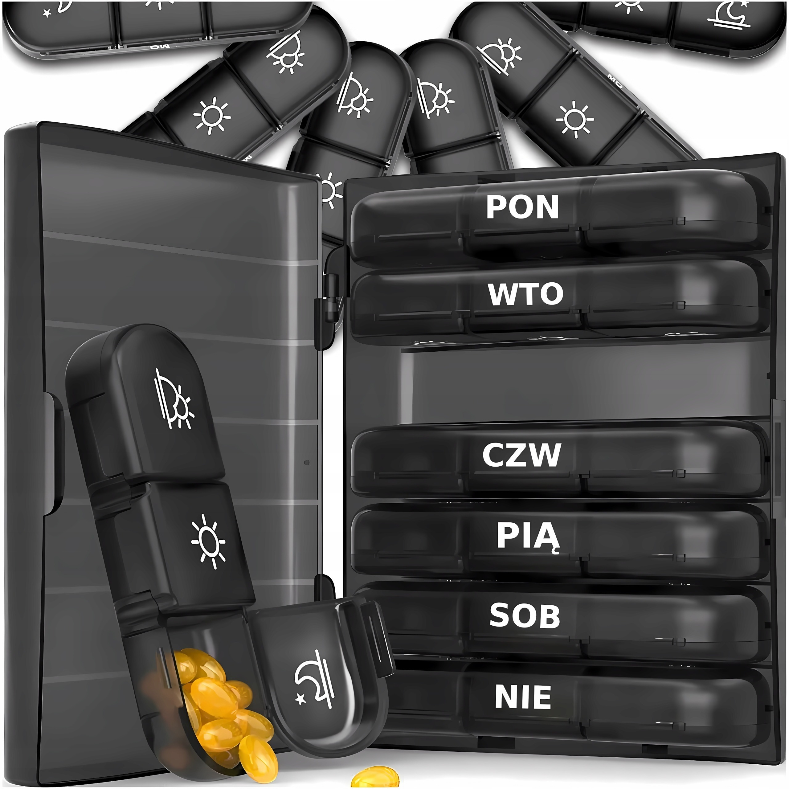 TEMU 7-day Pill Organizer Box With 3 Daily Compartments For Tablets And Medications