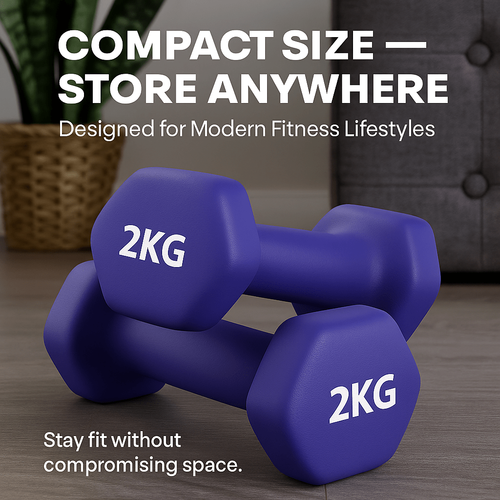 Hex Dumbbell Neoprene Set with Adjustable Weights