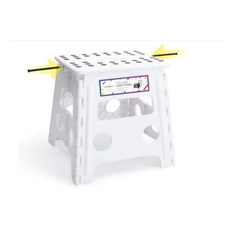 E-shop 33/40/46 cm Tritthocker - Weiß Faltbarer Hocker Tritthocker Tragbarer Klapphocker Faltbar Tritt Falthocker Badhocker Klappstuhl Fußhocker bis