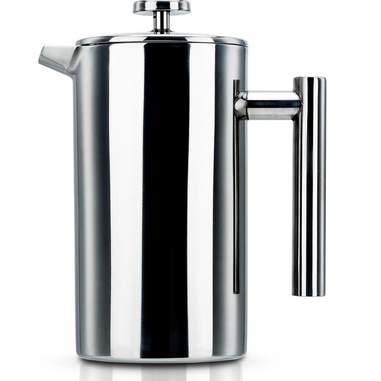 Image of Silver Coffee Maker 1 Liter System Made Of Stainless Steel With Filter Press Jug Coffee Machine Coffee Press Fresh Press 23x15x12 Cm