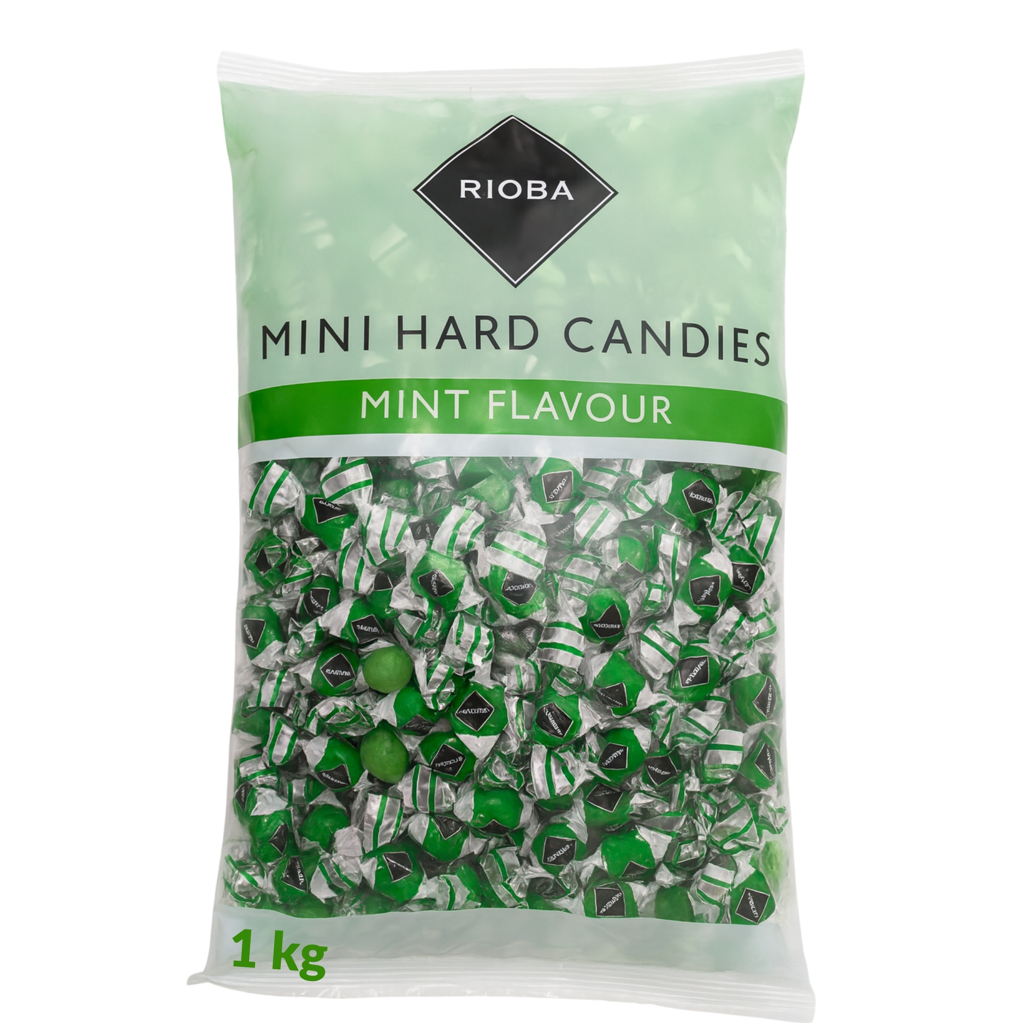 Rioba Minibonbons Mint Flavor Candies Mint-flavored Bonbons 1000g Bag Office Party