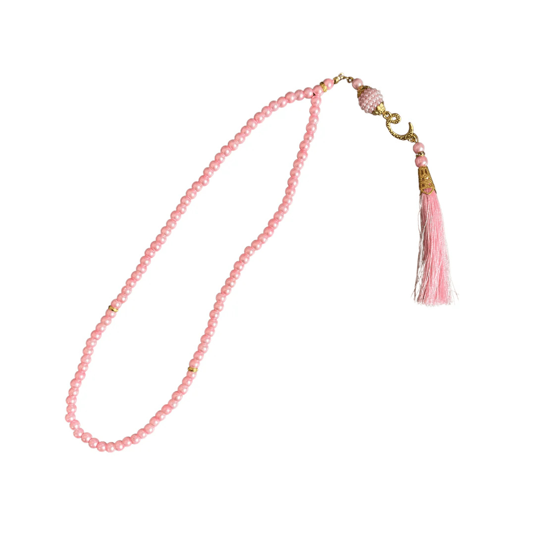 Agate Misbaha Tasbih Beads With Black Tassel Pendant, Bracelet – Ideal Gift For Eid – Suitable For Dhikr – For Daily