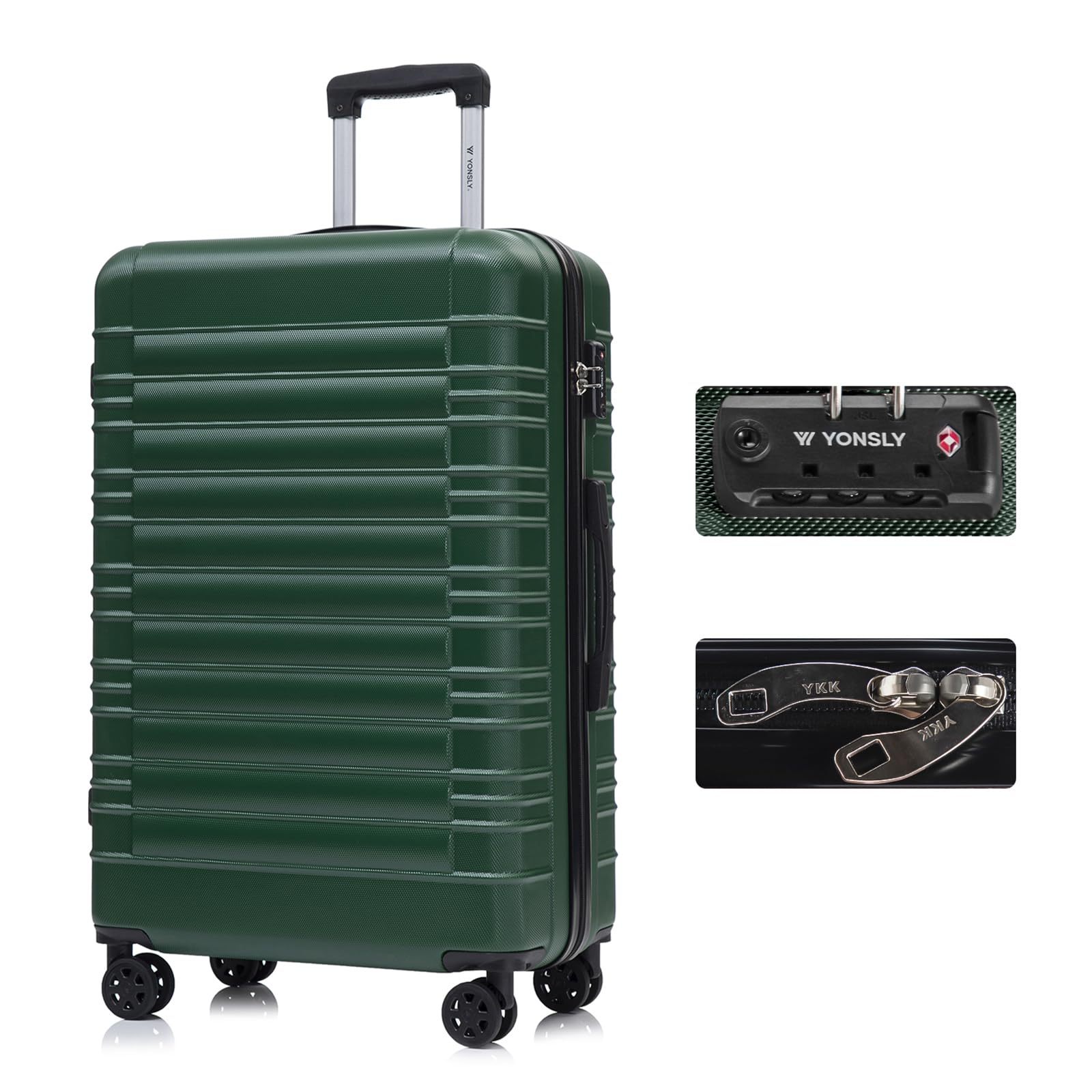 Suitcase With , Ykk Zipper, Hardshell Trolley Cabin Luggage, Rolling Suitcase, Carry-on Luggage With 4 Wheels For Business Trips, Vacation, Air Travel