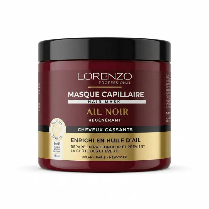 Image of Lorenzo Professional Black Hair Mask For Damaged Hair