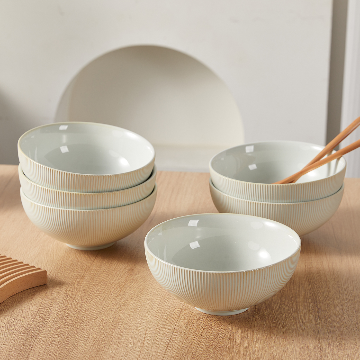 TEMU 6pcs Set, 8inch, Ø20cm, 1450ml, Dinnerware, Plate Set, Deep Plate, Pasta Plate, Salad Plate, Appetizer Plate, Vegetable Plate And Fruit Plate,
