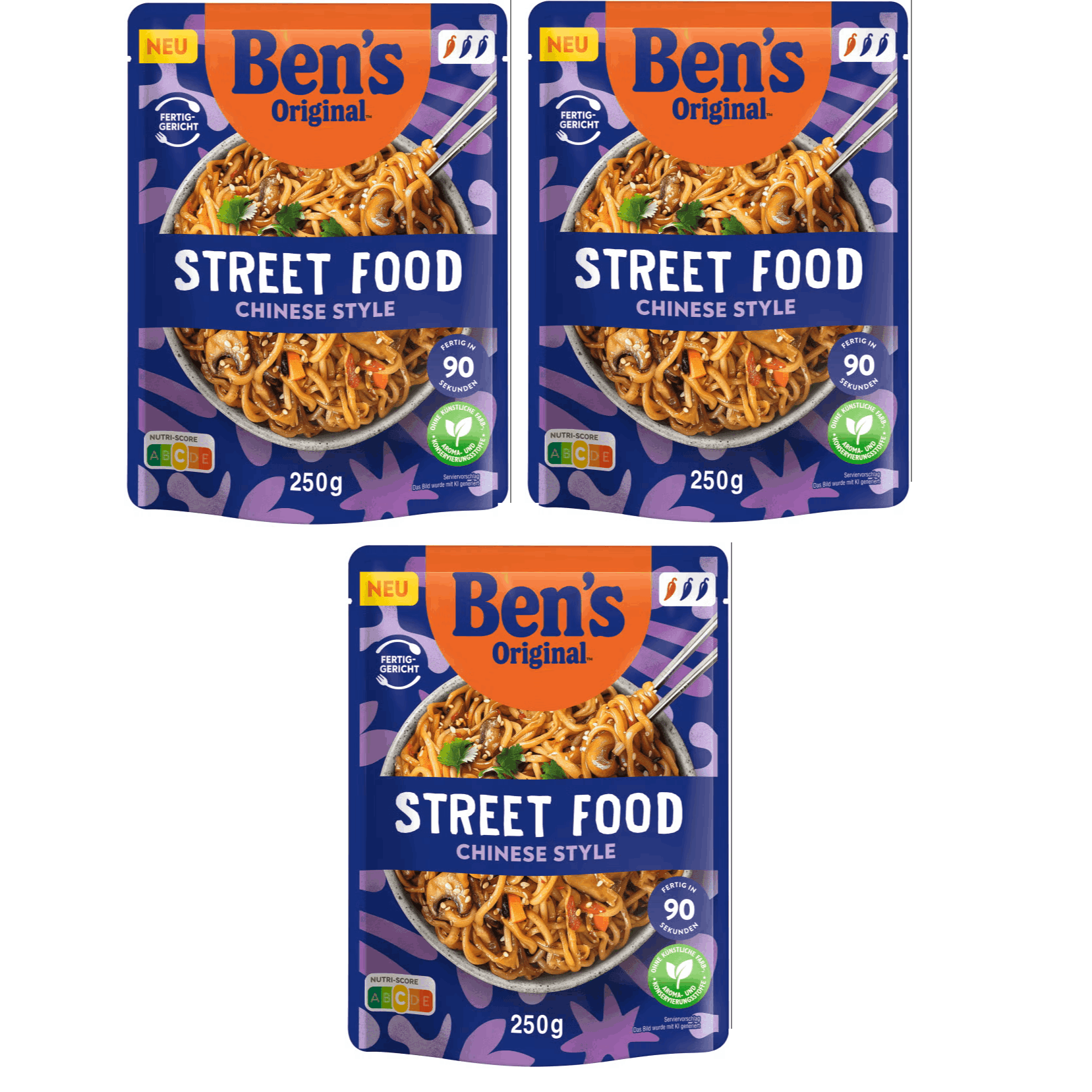 Ben's Original Street Food Chinese Style 3x250g