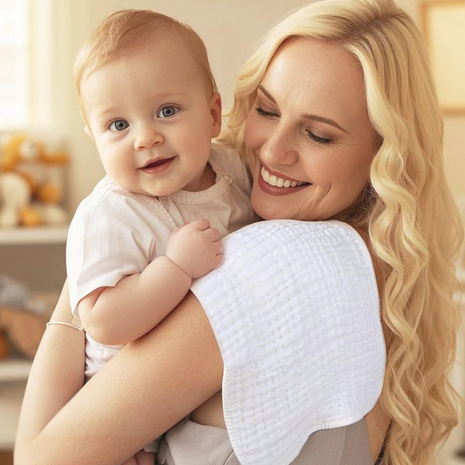 6 Pack Baby Muslin Squares 100% Cotton Cloths