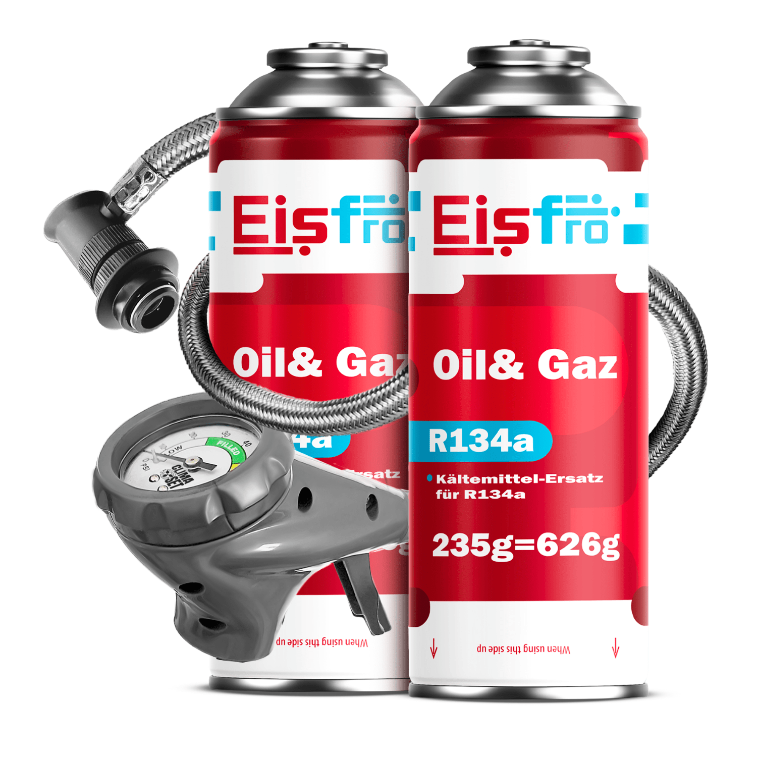 TEMU 2x 2-in-1 R134a Refrigerant Kit â Self-service Ac Recharge In 10 Minutes, 2-in-1 Formula, Gas, Oil, Modern Purge Valve, Return Valve In Can For