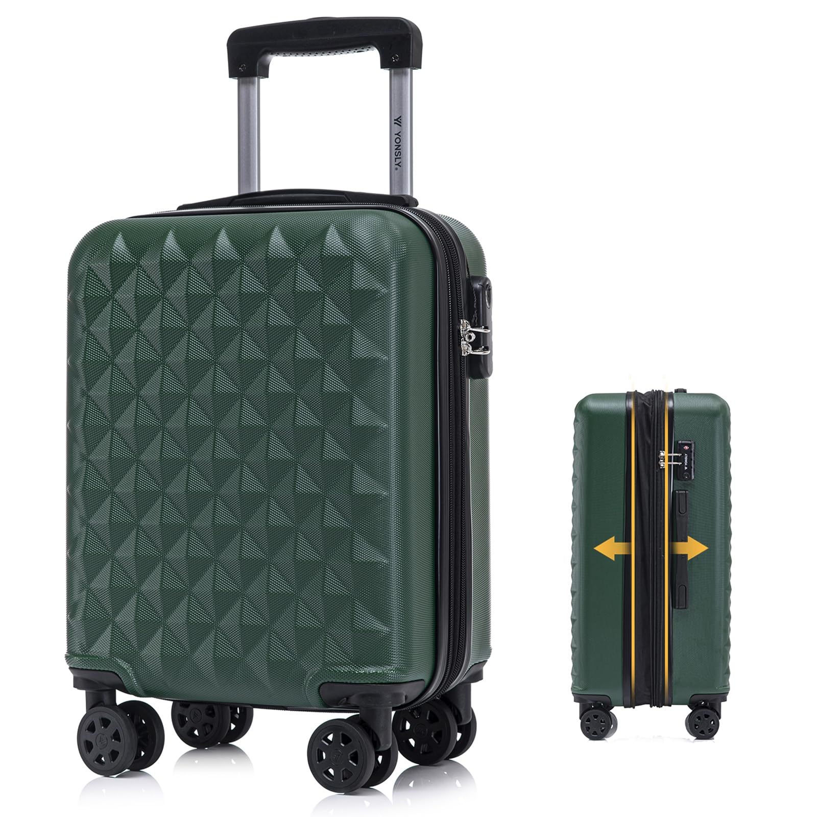 Image of Travel Suitcase, Expandable Hardshell Trolley Case With And High-quality Ykk Zipper, 360° Wheels, Rolling Carry-on Luggage For Travel