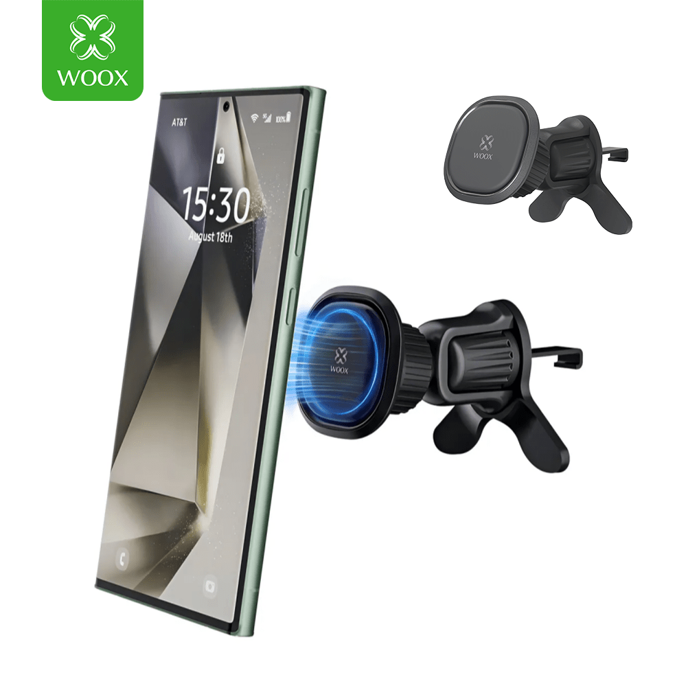 TEMU Woox - Features A 3-in-1 Universal Design That Rotates 360° And Adheres To Your Dashboard. Includes A Metal Magnetic Piece. Compatible With Car