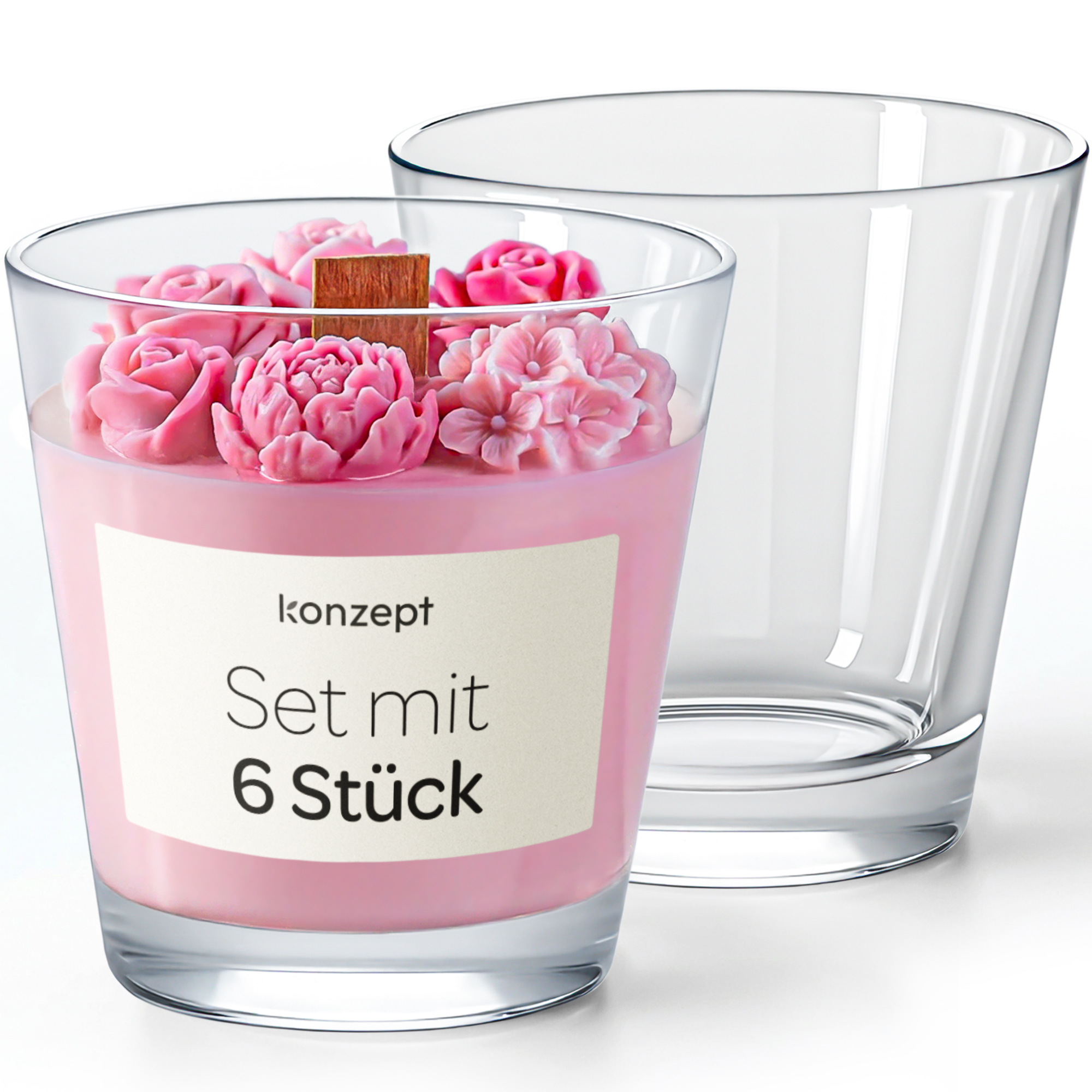 Candle Jars 180 Ml, 8×7 Cm – Set Of Small Glass Jars For Candles, Tea Light Holders, Ideal For Tea Lights, Decoration & Diy Candles